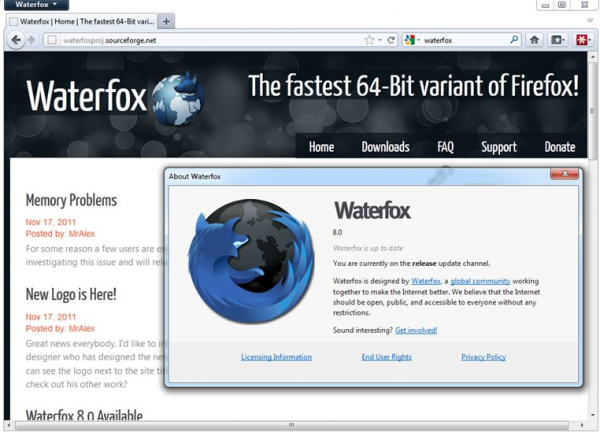 waterfox Waterfox, un Firefox de 64 bits