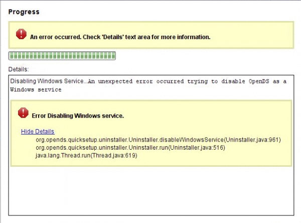 unistallfail Falla al desinstalar
