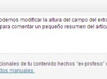 Modifica el tamaño del campo extracto de WordPress