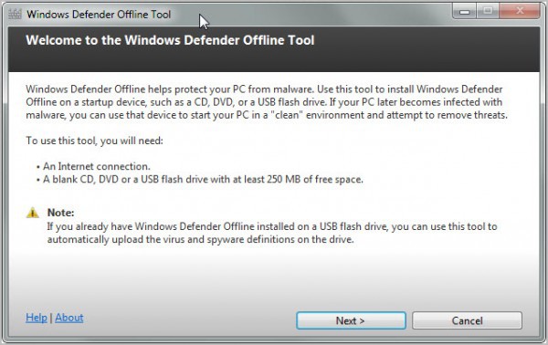 windows-defender-offline-tool windows defender offline tool, escanea sin tener que estar conectado a Internet