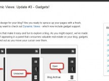 Blogger añade gadgets a las vistas dinámicas