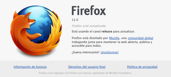 Disponible Firefox 11