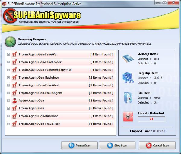 SuperaAntiSpyware Free Edition es mejor que Spybot