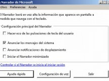 La característica Narrador de Windows 7