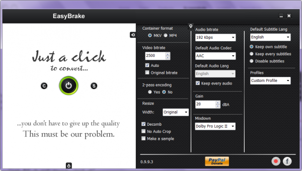 EasyBrake EasyBrake, convierte vídeos con un solo clic