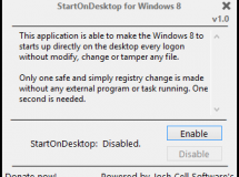 StartOnDesktop, o cómo iniciar sesión directamente en el escritorio de Windows 8