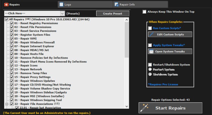Reparando Windows fácilmente con Windows Repair
