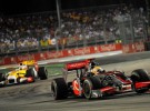 Lewis Hamilton gana en Singapur y Alonso se hace con la tercera plaza