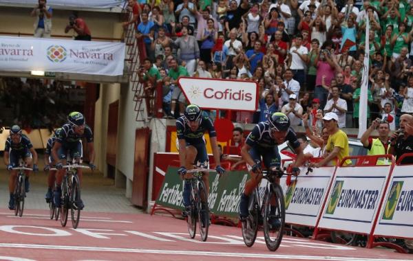 Vuelta a España 2012: Jonathan Castroviejo, el primer líder tras la victoria del Movistar en la CRE