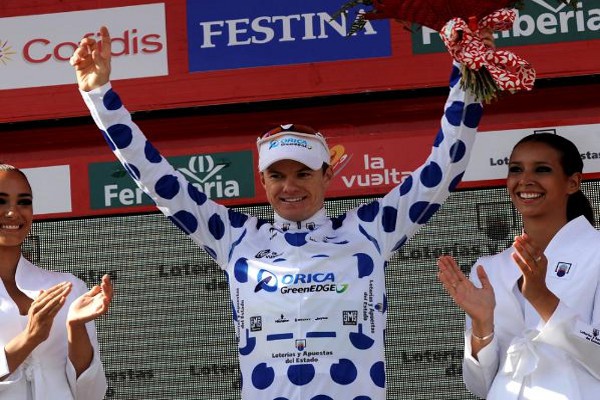 Simon Clarke, ganador del premio de la montaña en la Vuelta 2012 