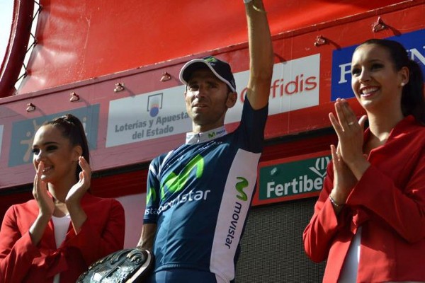 Valverde en el podio de la Vuelta a España 2012