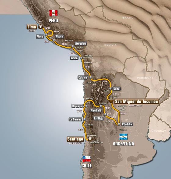 Dakar 2013: calendario, recorrido, etapas y favoritos
