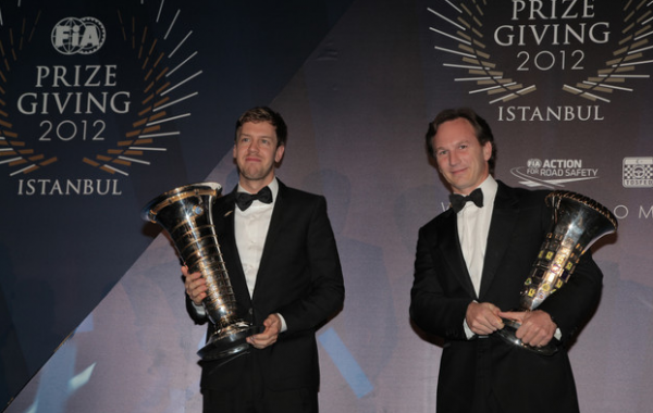 Vettel-Horner-Gala-FIA Sebastian Vettel y Christian Horner en la Gala FIA 2012