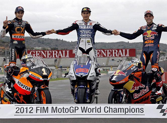 Resumen 2012 Mundial de Motociclismo: Sandro Cortese, Marc Márquez y Jorge Lorenzo, Campeones del Mundo