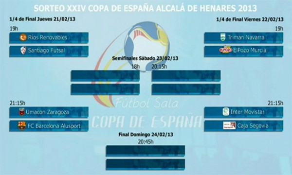 Copa de España de Fútbol Sala 2013: horarios y participantes