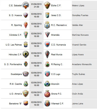 Liga Española 2012-2013 2ª División: horarios y retransmisiones de la Jornada 41