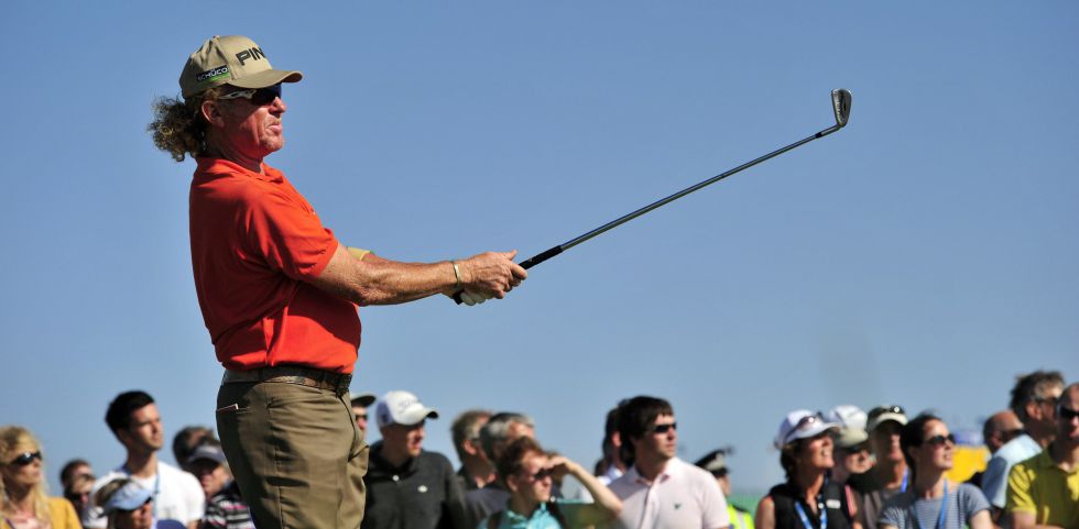 Open Británico Golf 2013: Miguel Ángel Jiménez, líder en solitario tras dos jornadas