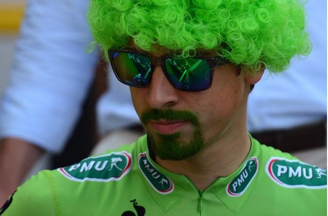 Sagan todo de verde para celebrar su éxito en el Tour