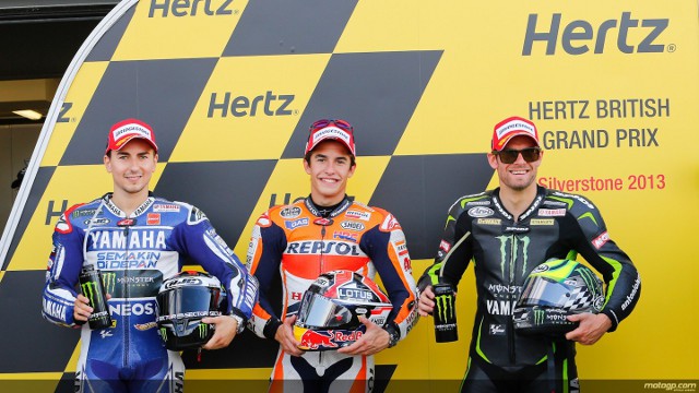 GP Gran Bretaña de motociclismo 2013: Márquez, Viñales y Nakagami consiguen las poles