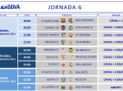 Liga Española 2013-2014 1ª División: horarios y retransmisiones de la Jornada 6