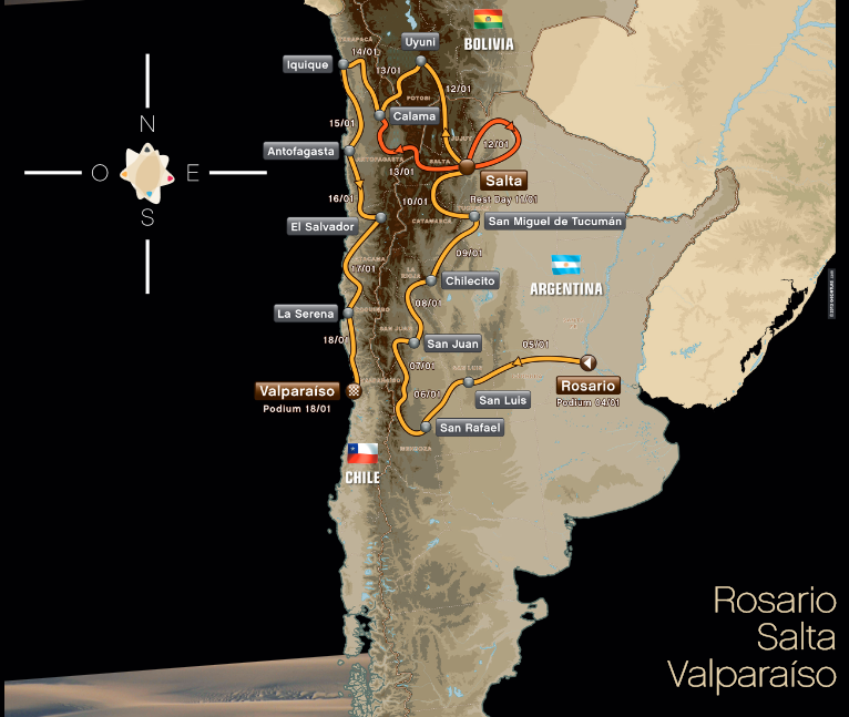 Calendario y recorrido detallado del Dakar 2014