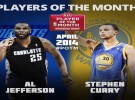 NBA: Curry y Jefferson, los mejores de abril de 2014