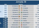 Liga Española 2013-2014 2ª División: horarios y retransmisiones de la Jornada 39