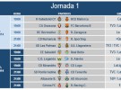 Liga Española 2014-2015 2ª División: horarios y retransmisiones de la Jornada 1