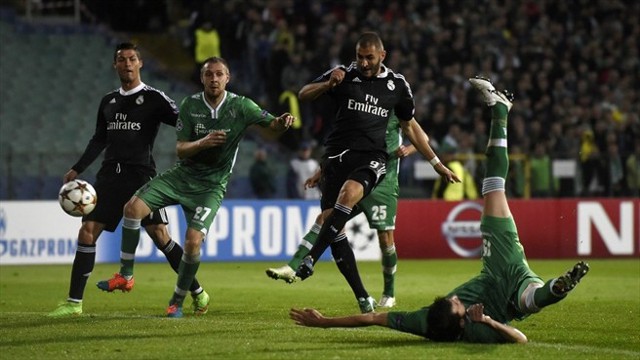 Benzema libró al Real Madrid del pinchazo ante el Ludogorets
