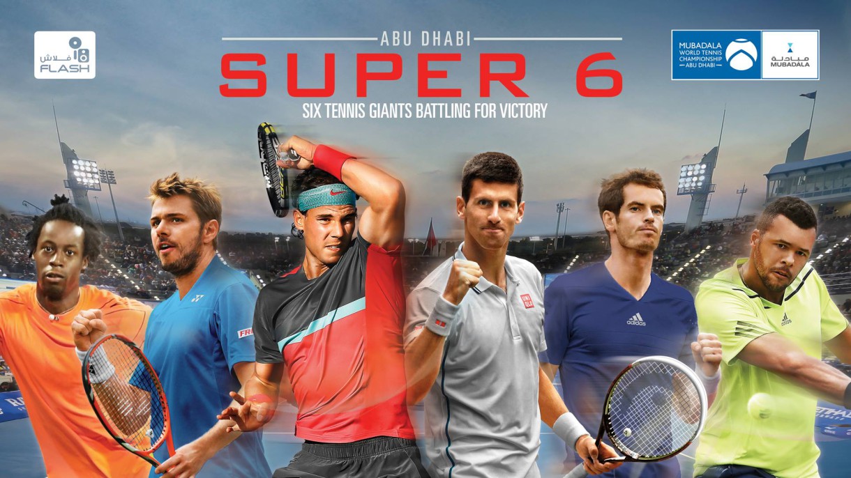 Djokovic, Nadal, Wawrinka, Murray, Tsonga y Monfils jugarán el torneo de Abu Dabi