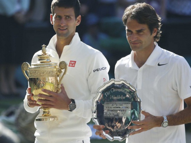 Djokovic y Federer en Wimbledon