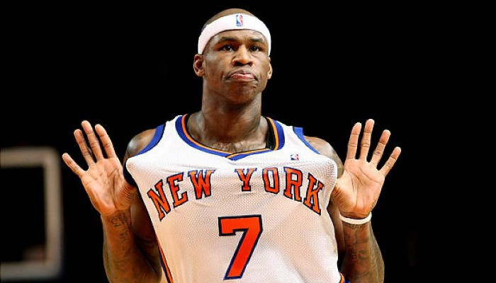 Al Harrington en su etapa en los Knicks