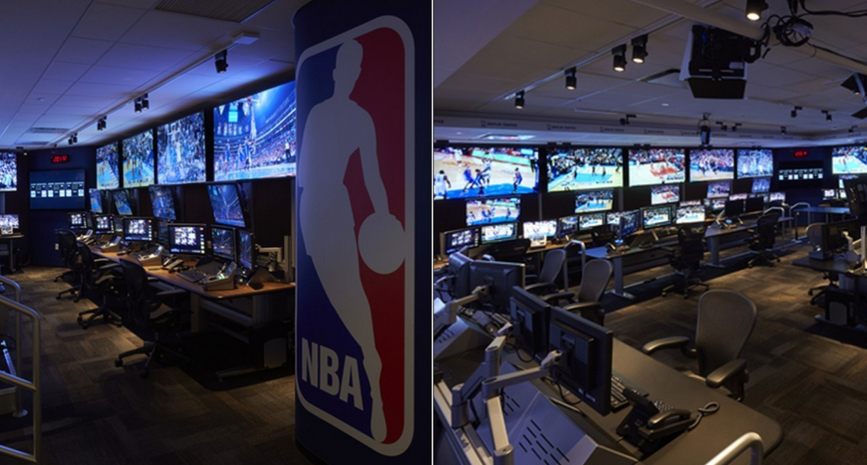 Así es el ‘Replay Center’ de la NBA, alta tecnología para resolver jugadas dudosas