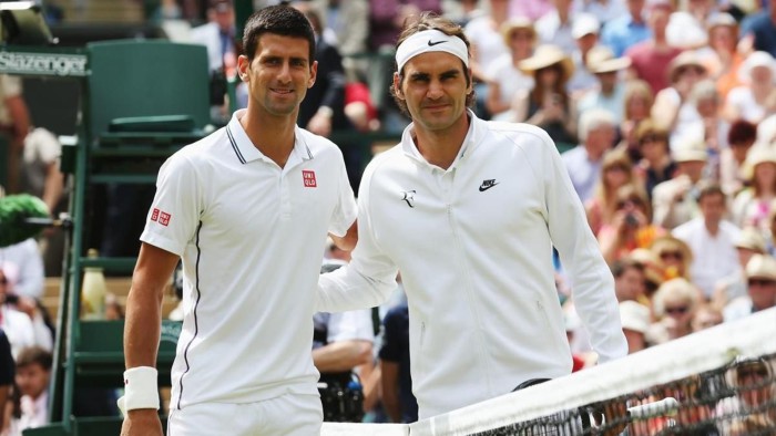 Novak Djokovic y Roger Federer