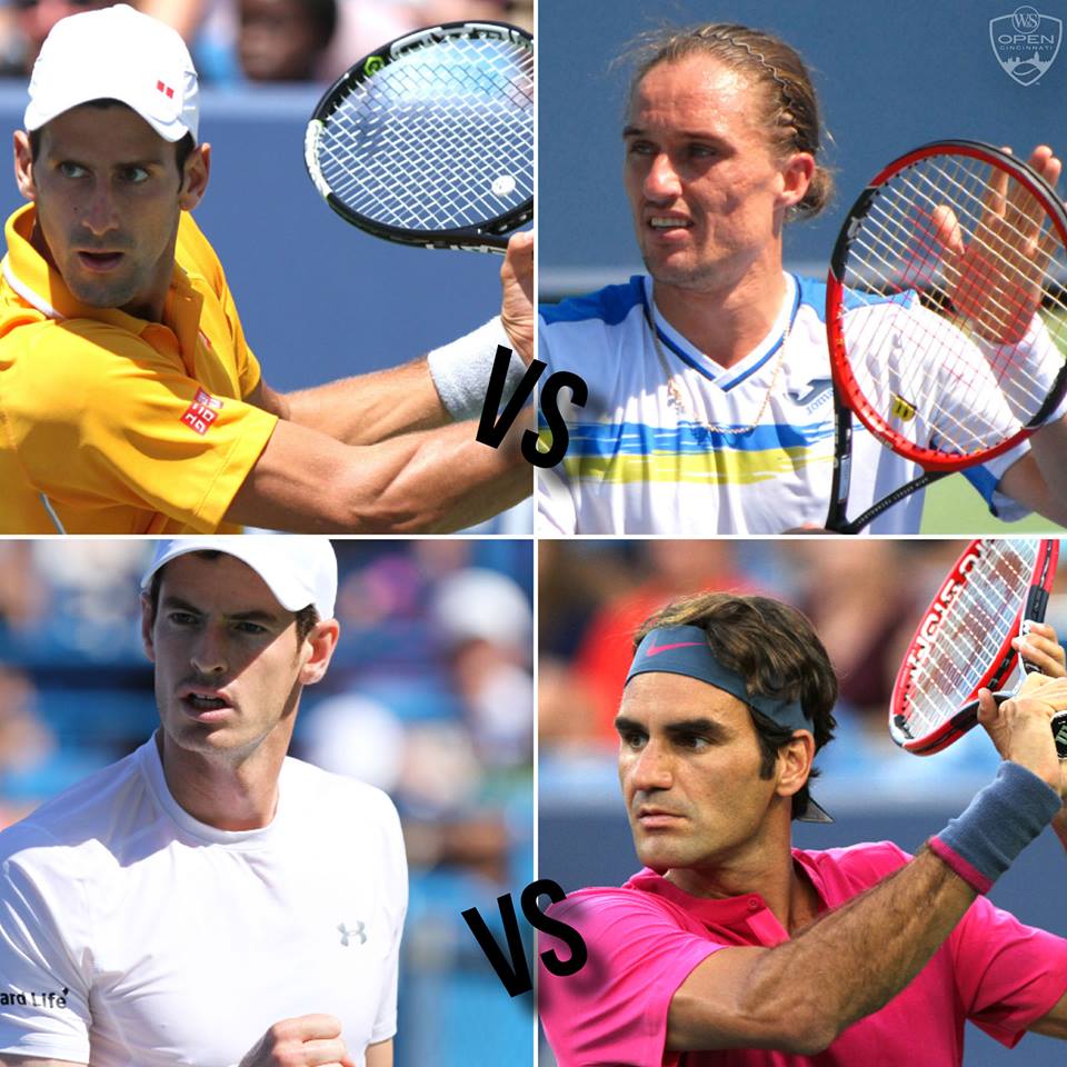 Masters de Cincinnati 2015: Djokovic-Dolgopolov y Federer-Murray, semifinales masculinas