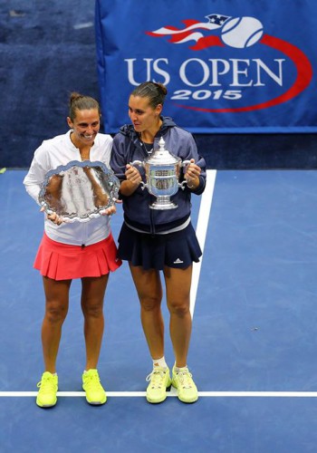 Flavia Penneta y Roberta Vinci en el US Open