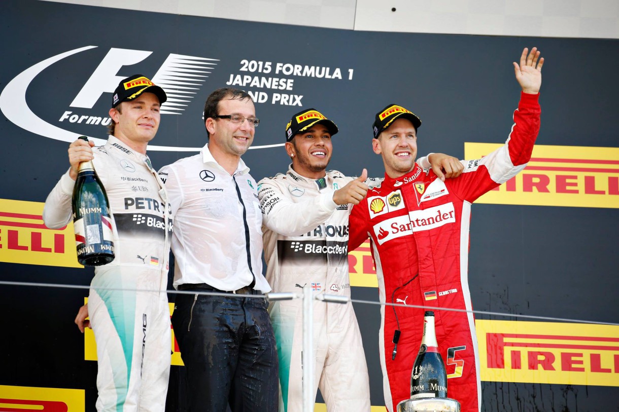 GP de Japón 2015 de Fórmula 1: victoria de Hamilton, Sainz 10º y Alonso 11º