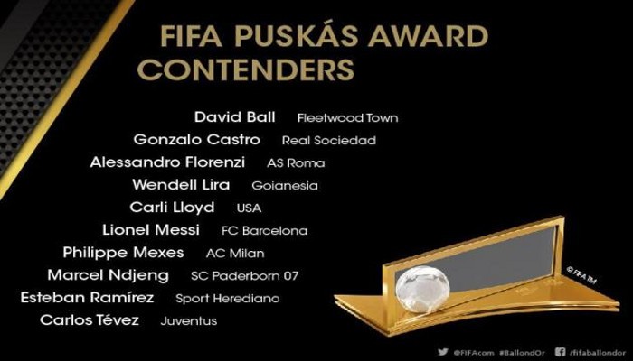 Conoce a los candidatos al Premio Puskas al mejor gol de 2015