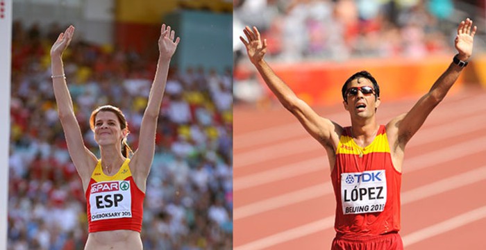 Ruth Beitia y Miguel Ángel López, los mejores atletas españoles de 2015