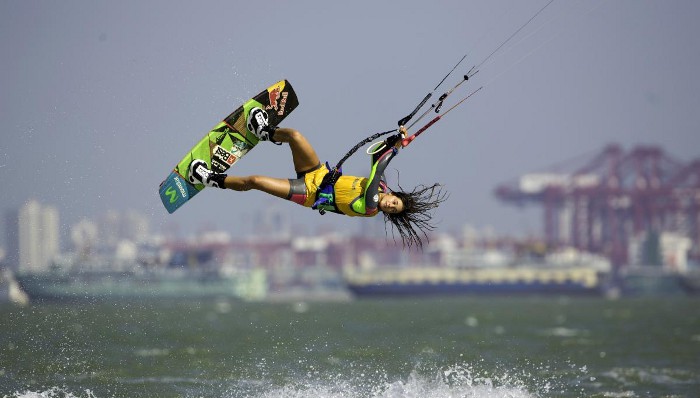 Gisela Pulido, campeona del mundo de kitesurf por décima vez