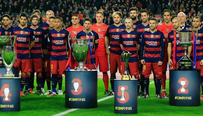 Los cinco títulos del Barcelona en 2015