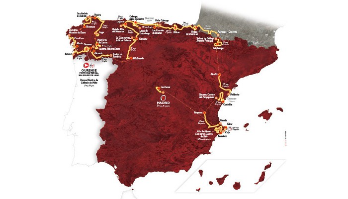 De Ourense a Madrid, el recorrido de la Vuelta a España 2016