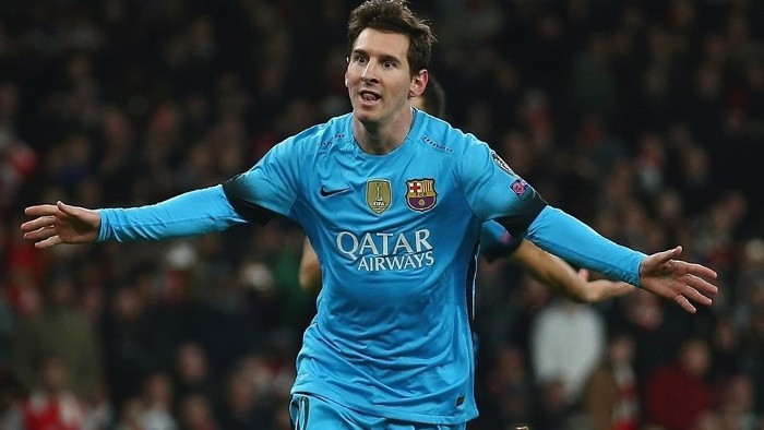 Doblete de Messi ante el Arsenal