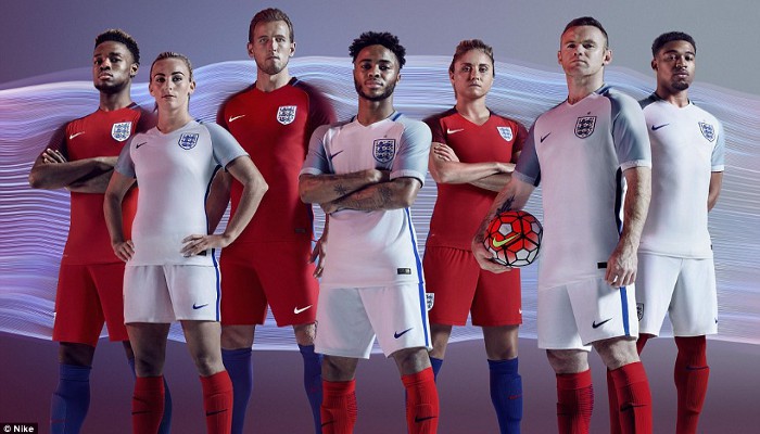 Camisetas de la selección de Inglaterra para la Eurocopa 2016