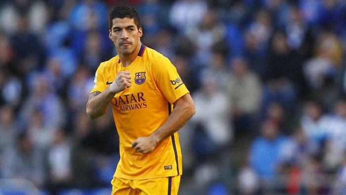 Suárez marcó cuatro goles en la goleda al Depor