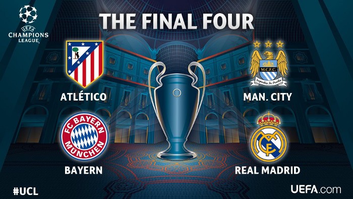 Champions League 2015-2016: City – Real Madrid y Atlético – Bayern, las semifinales