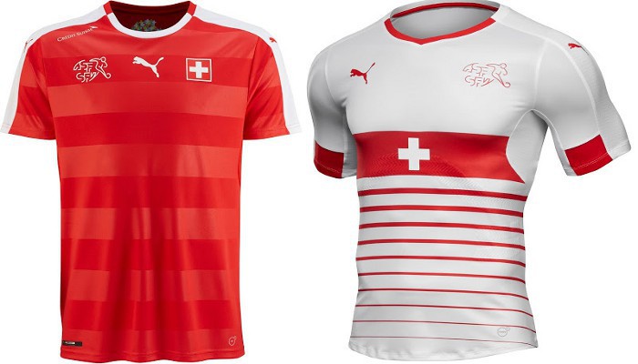 Camisetas de la selección de Suiza para la Eurocopa 2016
