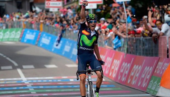 Alejandro Valverde se impuso en la etapa 17 del Giro
