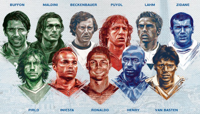 Puyol e Iniesta en el Once Ideal de la historia de la Eurocopa