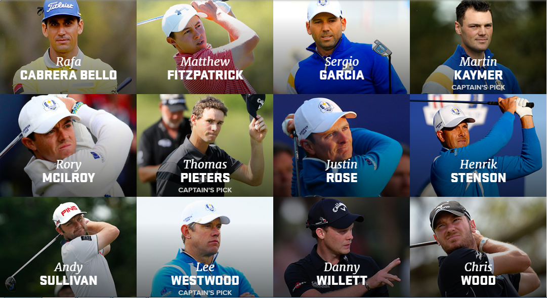 Ryder Cup 2016: Europa ya tiene equipo definitivo en el que están Sergio García y Rafa Cabrera